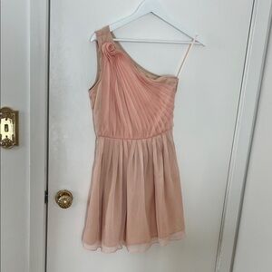 Bar III Peach One Shoulder Dress